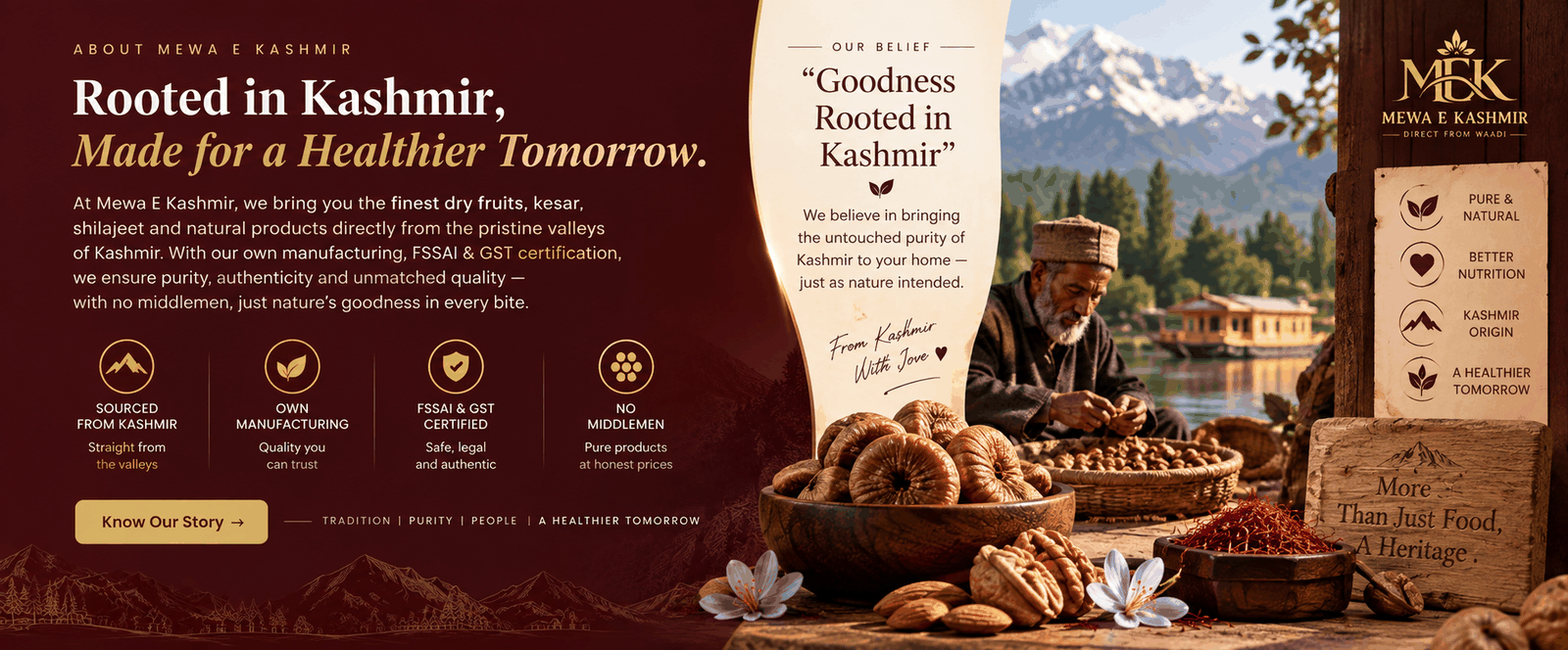 Rooted in Kashmir, made for a healthier tomorrow — About Mewa E Kashmir