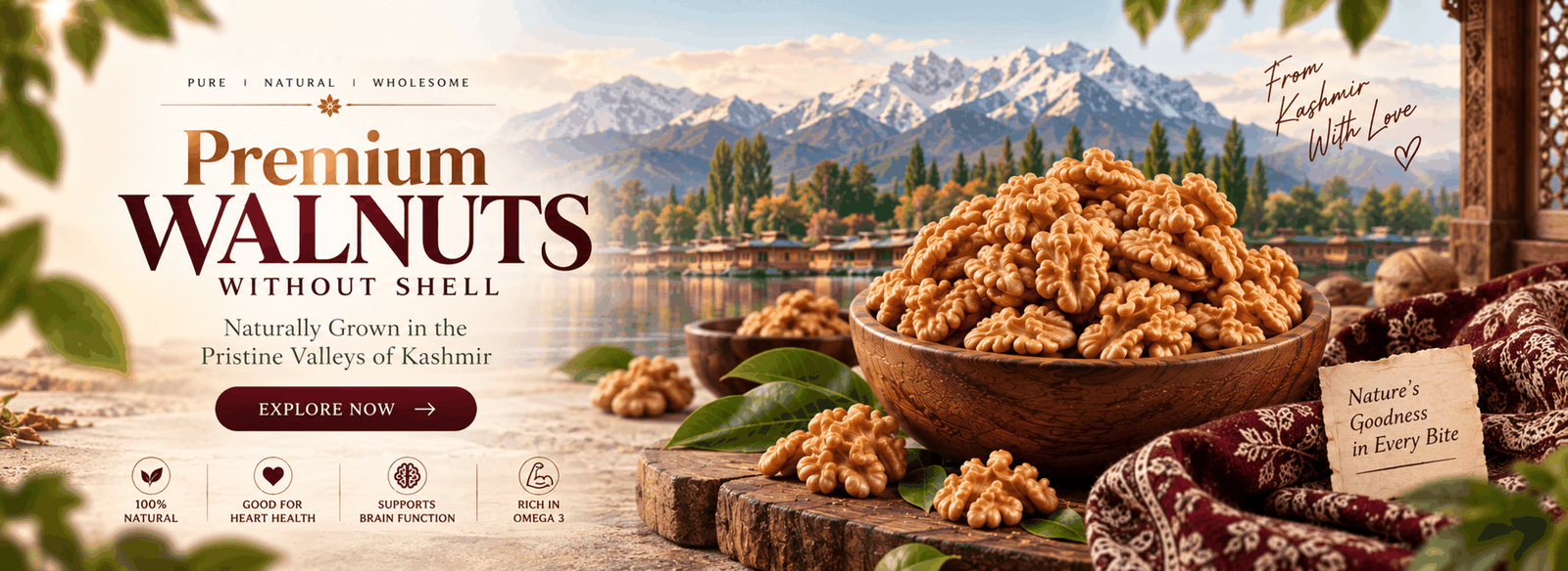 Premium Kashmiri Walnuts without shell